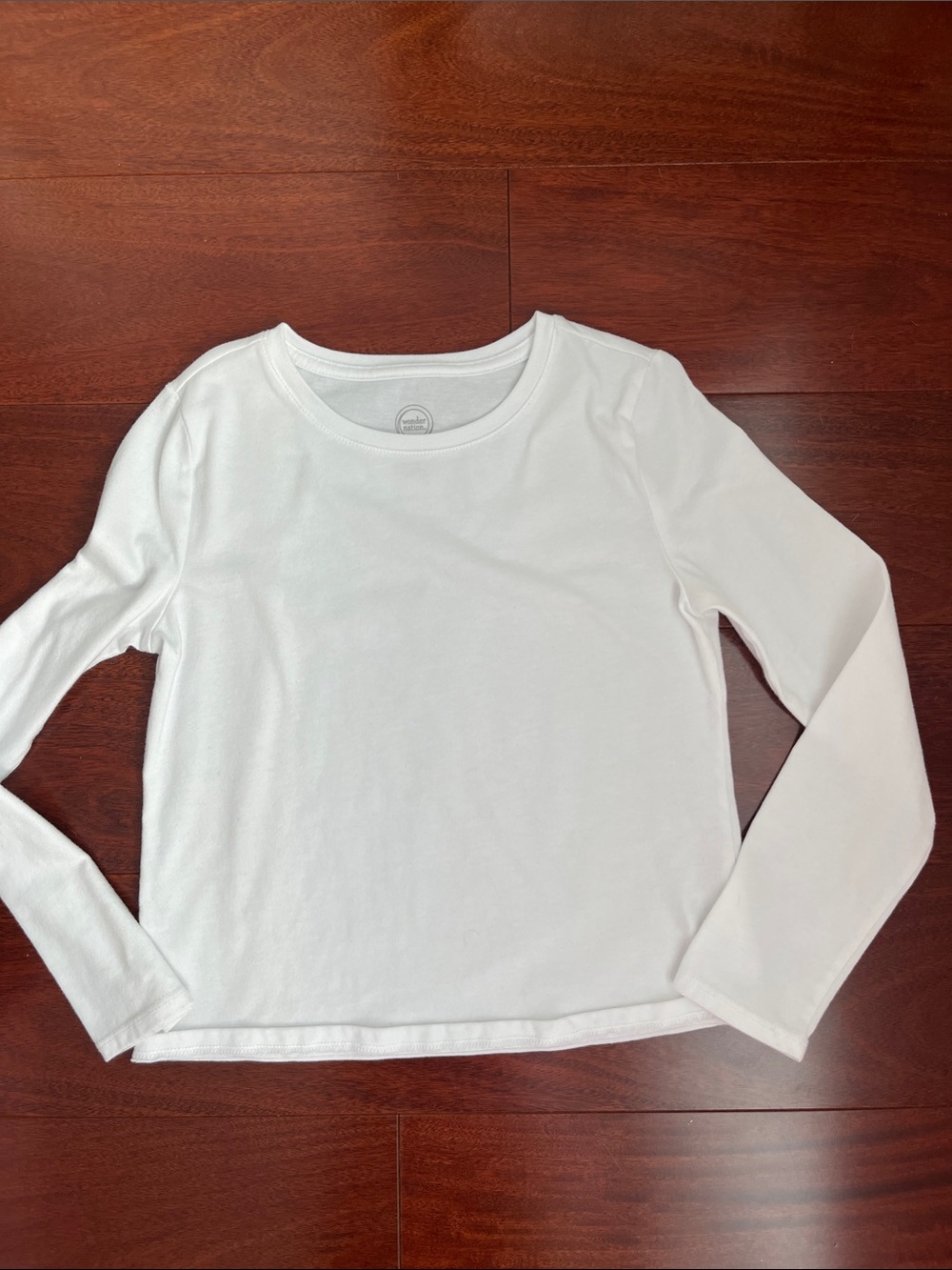 wonder nation White Long-Sleeve Crew Neck Tee